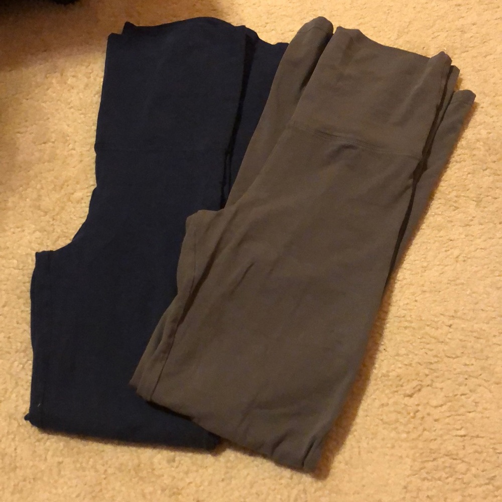 Blue and gray sweatpants